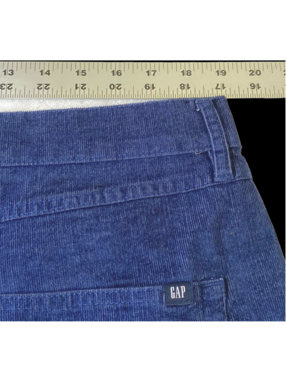Gap Womens 16 Medieval Blue Corduroy Cutoff Shorts Raw Frayed Hem Stretch NWT - Picture 7 of 7
